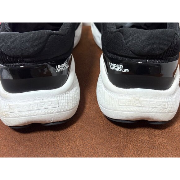UNDER ARMOUR CHARGED RUNNING SPORT SHOES MENS BIG SIZE 12 BLACK WHITE COMFORT - Picture 9 of 10